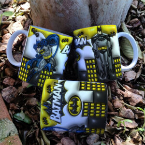 Arte Caneca Personalizada 3D Turma do Batman