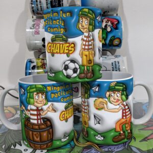 Arte Caneca Personalizada 3D Chaves