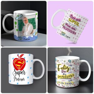 Pacote de Artes Caneca Personalizada Professores