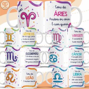 Pacote de Artes Caneca Personalizada Signos