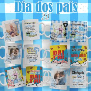 Pacote de Artes Caneca Personalizada  Dia dos Pais 2.0