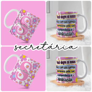 Arte Caneca Personalizada Secretária