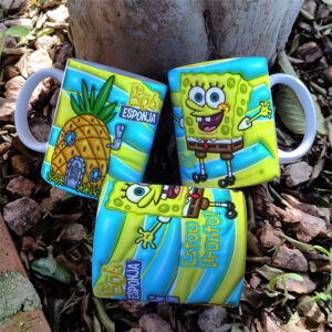 Arte Caneca Personalizada Bob Esponja 3D