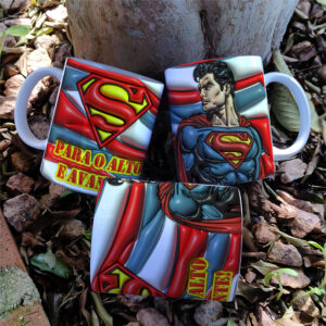 Arte Caneca Personalizada Superman 3D