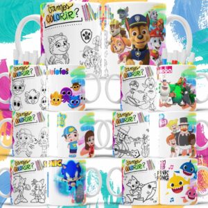 Pacote de Artes de Caneca Colorir