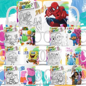 Pacote de Artes de Caneca Colorir