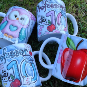 Arte Caneca Professor 3D