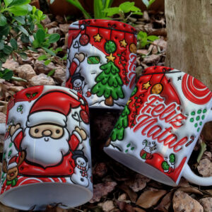 Pacote de Arte Caneca Natal 3D