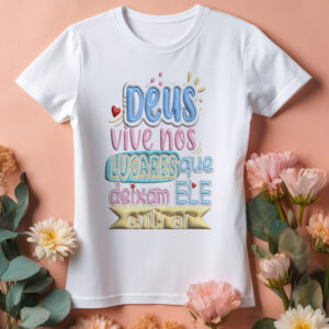 Camiseta Frases Cristãs 3D