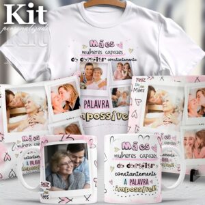 Kit de Artes Canecas Dia das Mães 2.0