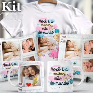 Kit de Artes Canecas Dia das Mães 2.0