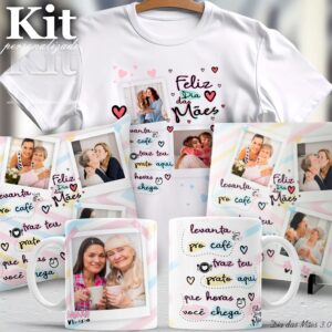 Kit de Artes Canecas Dia das Mães 3.0