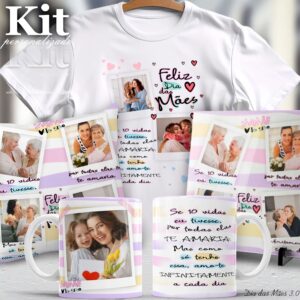 Kit de Artes Canecas Dia das Mães 3.0