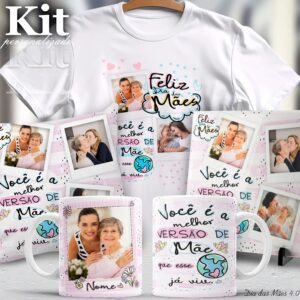 Kit de Artes Canecas Dia das Mães 4.0