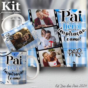 Kit Dia dos Pais 3.0 (Caneca+Azulejo)