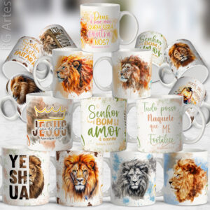 Pacote de Artes Jesus Leão de Judá 2.0 (Caneca)
