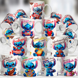 Pacote de Artes Stitch Chocolate (Caneca)