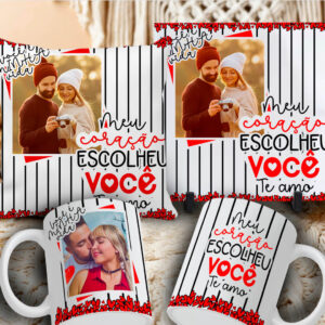 Kit Dia dos Namorados 2025 Caneca+Azulejo