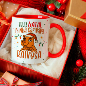 Pacote de Arte Caneca Capivara Natalina