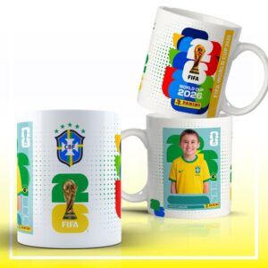 Caneca + Figurinha Copa 2026