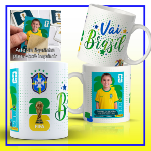 Caneca + Figurinha Copa 2026